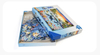 Изготовленные на заказ воспитательные игрушки детей головоломки голубой картонной бумаги 200 частей для детей