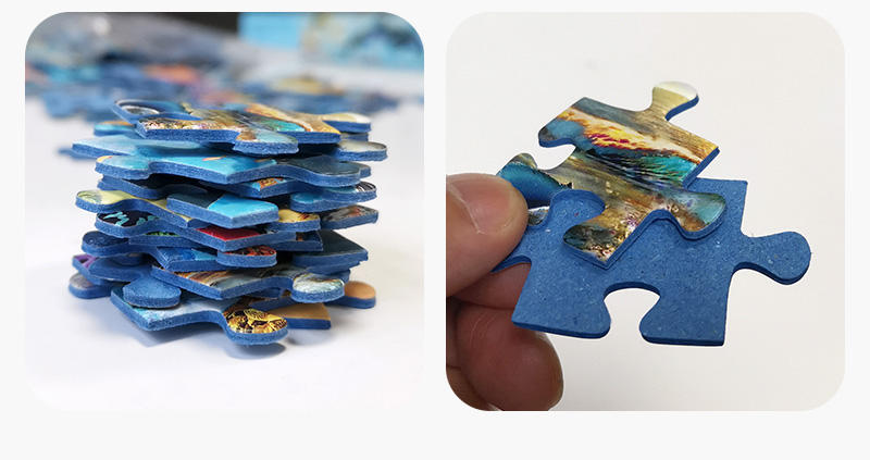 Изготовленные на заказ воспитательные игрушки детей головоломки голубой картонной бумаги 200 частей для детей